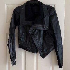 Veda Black Leather Jacket